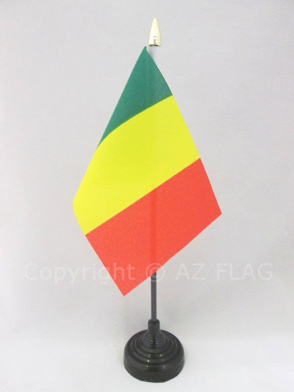 Tischflagge Mali 15x10cm Goldene Splitze - Malische Tischfahne 10 X 15 Cm - Flag