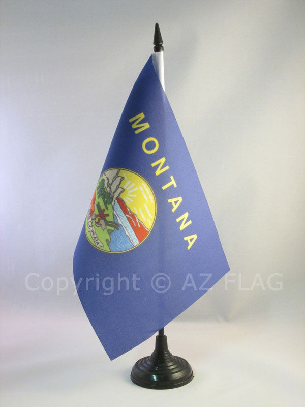 Tischflagge Montana 21x14cm - Bundesstaat Montana Tischfahne 14 X 21 Cm - Flagge