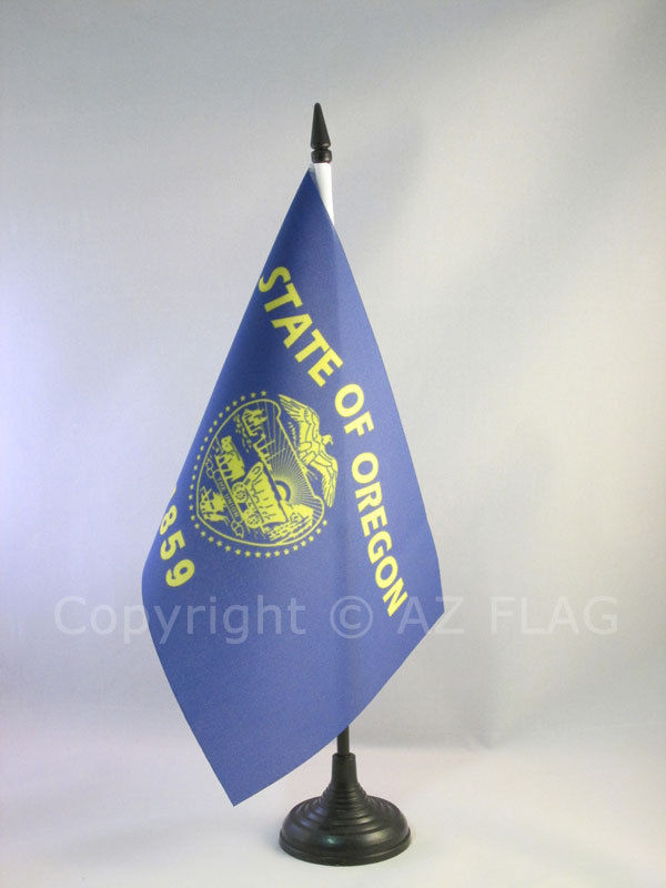 Tischflagge Oregon 21x14cm - Bundesstaat Oregon Tischfahne 14 X 21 Cm - Flaggen
