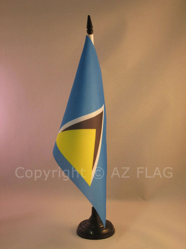 Drapeau De Table Sainte Lucie 21x14cm - ...