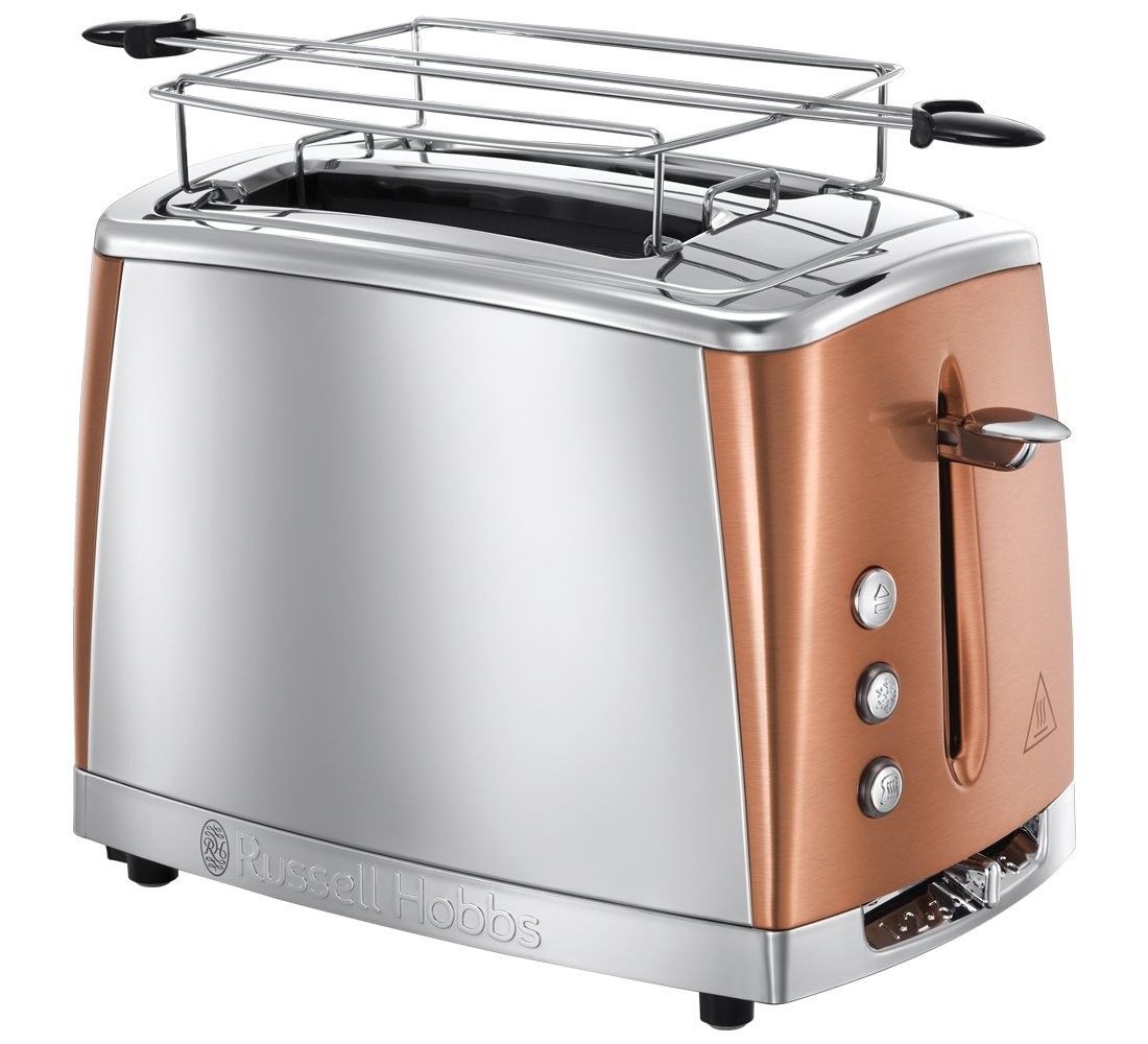 Grille Pain Luna Russell Hobbs 2 Tranches Technologie Fast Toast Inox Cuivre Rose