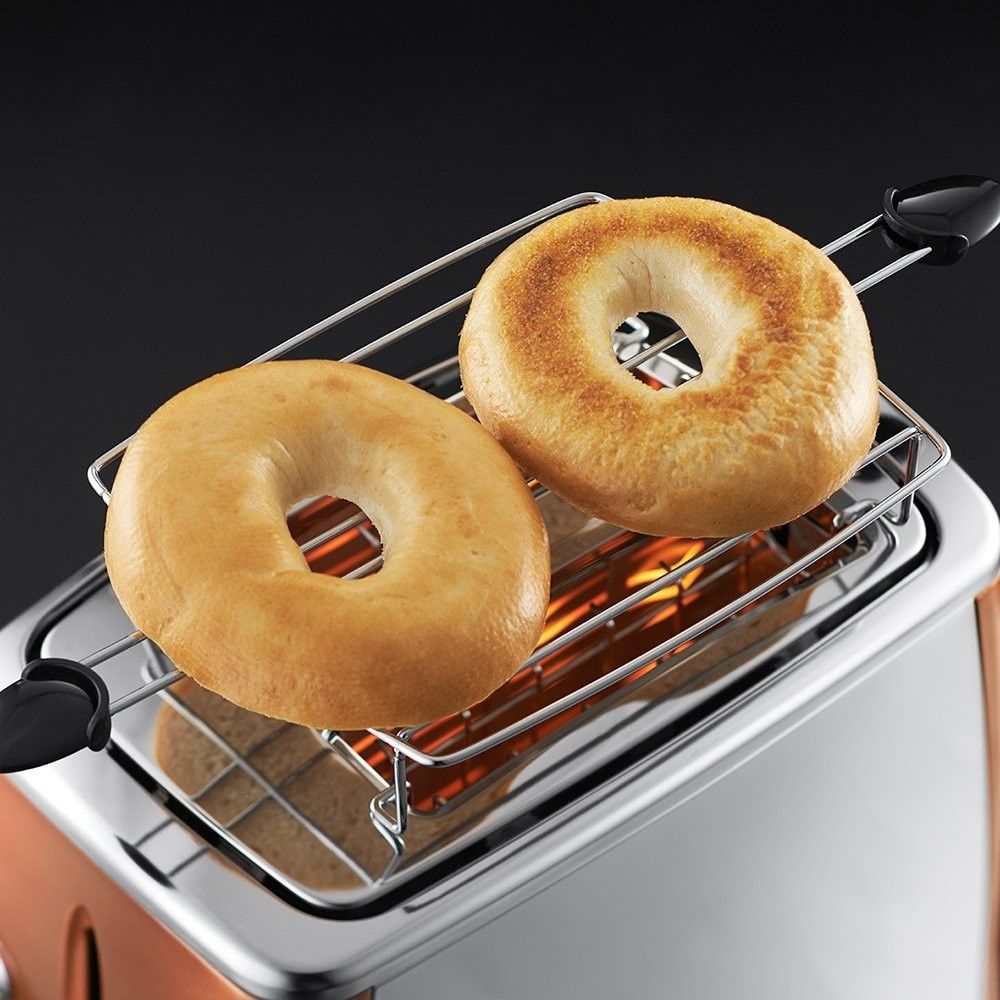 Grille Pain Luna Russell Hobbs 2 Tranches Technologie Fast Toast Inox Cuivre Rose
