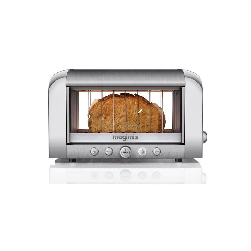 Grille-pain Magimix 11541 Vision Noir - 2 Tranches - 1450 Watt - 8 Niveaux De Dorage