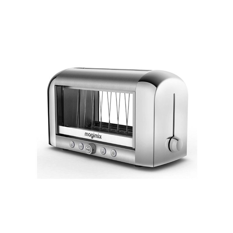 Grille-pain Magimix 11541 Vision Noir - 2 Tranches - 1450 Watt - 8 Niveaux De Dorage