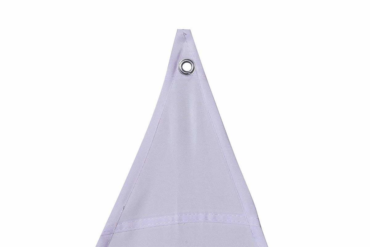 Voile Dombrage Triangulaire - Toile Solaire - 4 X 4 X 4 M - Blanc - Protection Anti-uv - Housse Incluse
