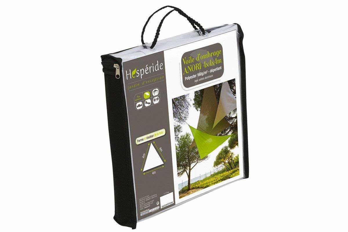 Voile Dombrage Triangulaire - Toile Solaire - 4 X 4 X 4 M - Blanc - Protection Anti-uv - Housse Incluse