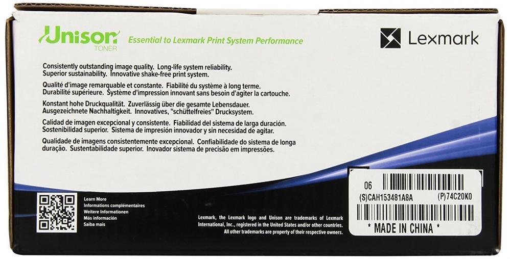 Lexmark Cartouche Toner Lexmark - Noir - Laser - Rendement Standard - 3000 Pgs