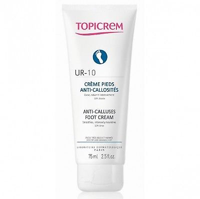 Topicrem Ur-10 Anti-calluses Foot Cream Creme Pieds Nutrition Et Hydratation 75 Ml