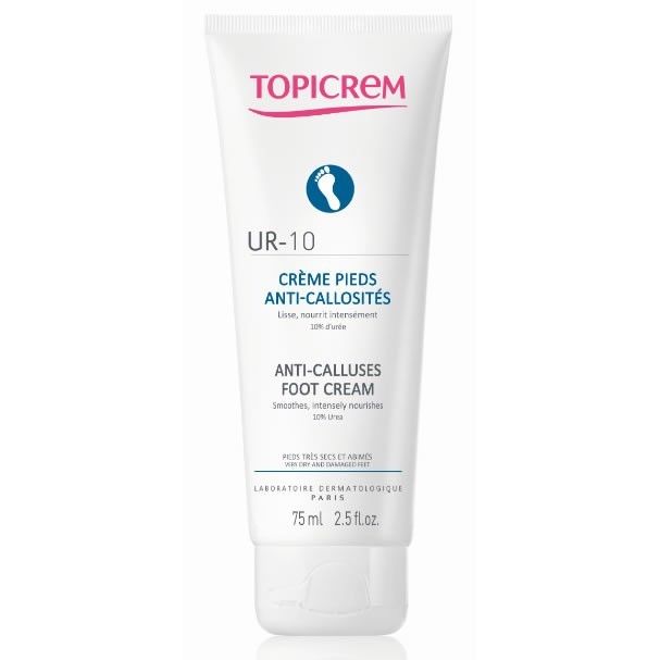 Topicrem Ur-10 Anti-calluses Foot Cream Creme Pieds Nutrition Et Hydratation 75 Ml