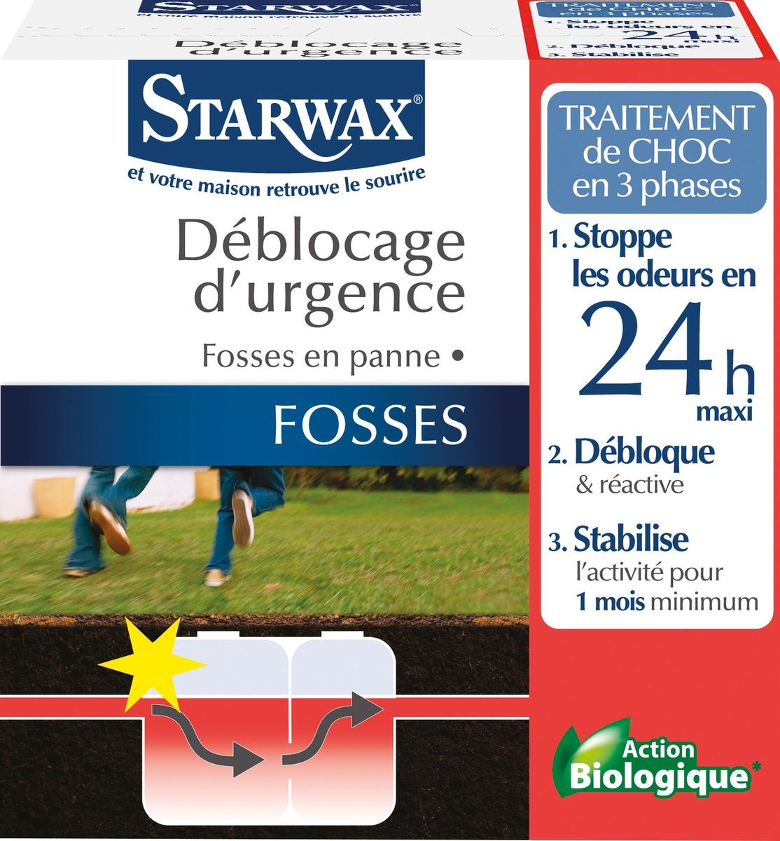 Traitement Fosses Bloquees Starwax - Boîte 200 G
