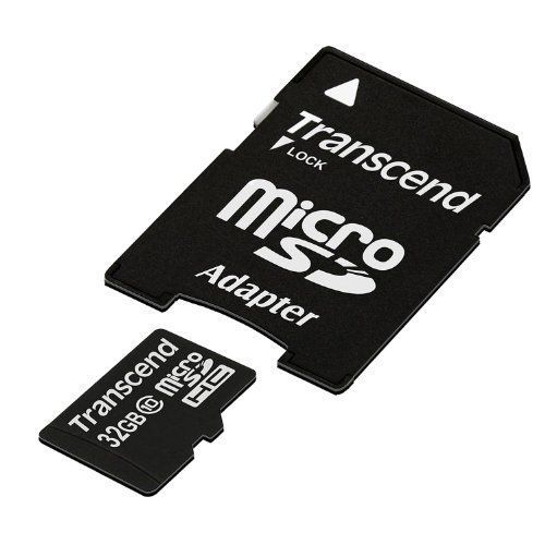 TS32GUSDCH10 Transcend Carte memoire flash adaptateur microSDHC SD incluse 32 Go Class 10 