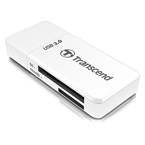 Lecteur Multi Carte Haut Debit Transcend Rdf5 Usb 30 Pour Carte Sdhcsdxc Et Microsdhcmicrosdxc Blanc