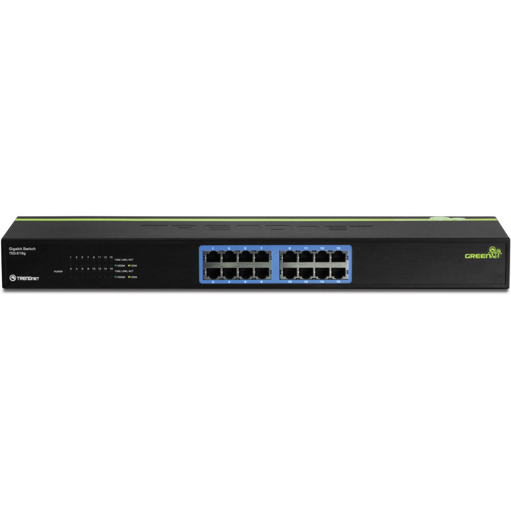 Trendnet Commutateur Ethernet Teg S16g 16 Ports 2 Couches Supportees Montable En Rack