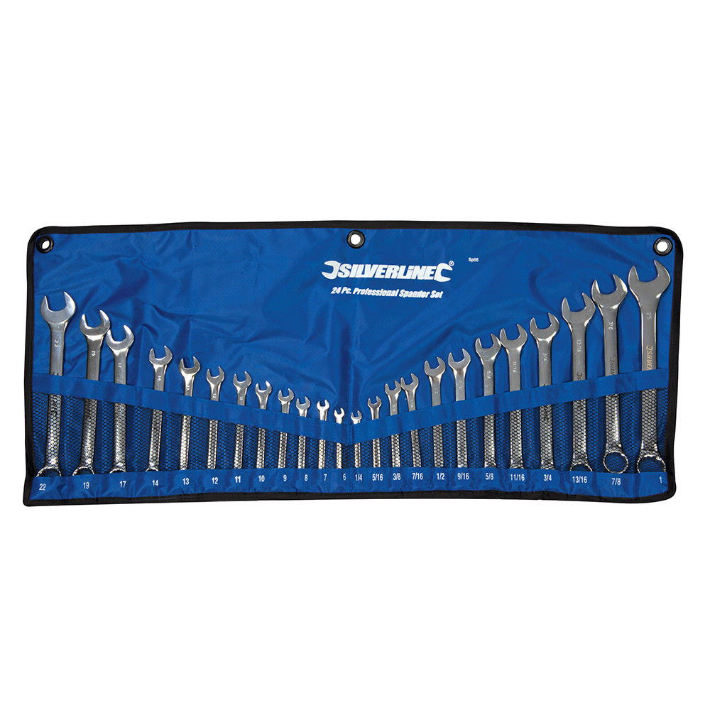 Silverline Trousse De 24 Cles Mixtes 6 - 22 Mm Et 1/4 - 1