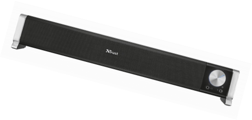 Trust Asto Enceinte Pc Barre De Son 12 Watt Avec Connecteurs Pour Casque Et Micro Alimentation Usb Pour Pc Noir