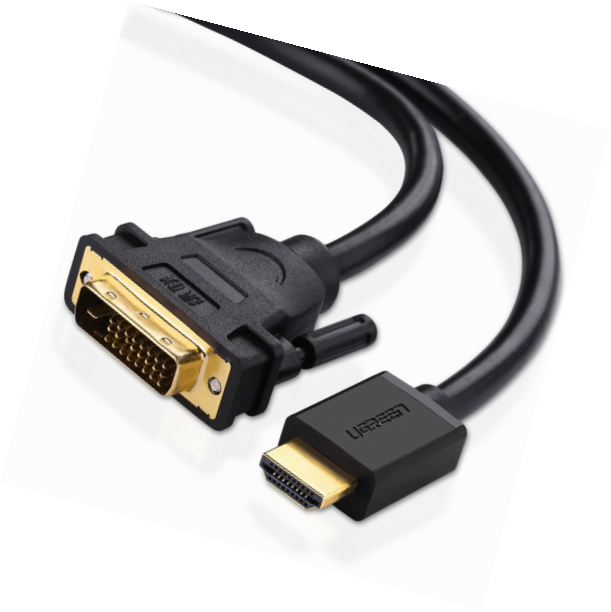UGREEN Cable HDMI Male DVI Male 24+1 Adaptateur Bidirectionnel 1080P pour PS4 PS