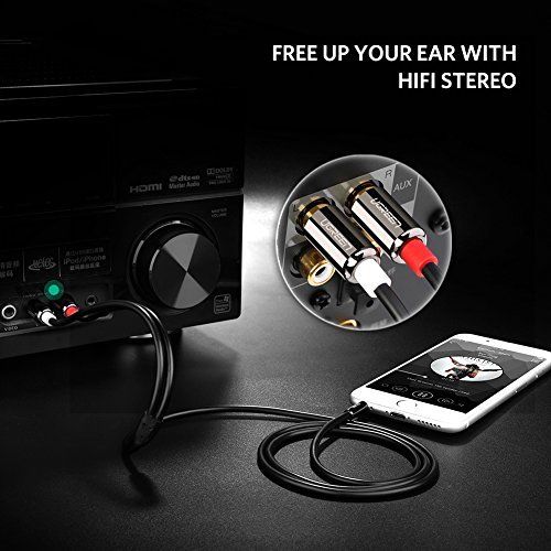 Cable Audio - Ugreen - Jack 3.5mm Vers 2 Rca Males - 3m - Plaque Or 24k - Compatible Tv Et Pc