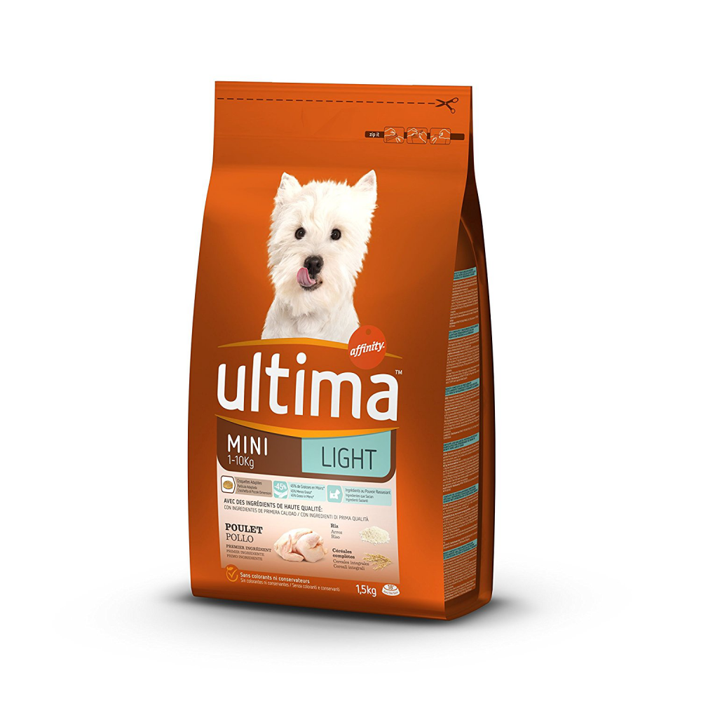 Croquettes Mini 1-10 Light au Poulet pour Chien - Ultima - 1,5Kg