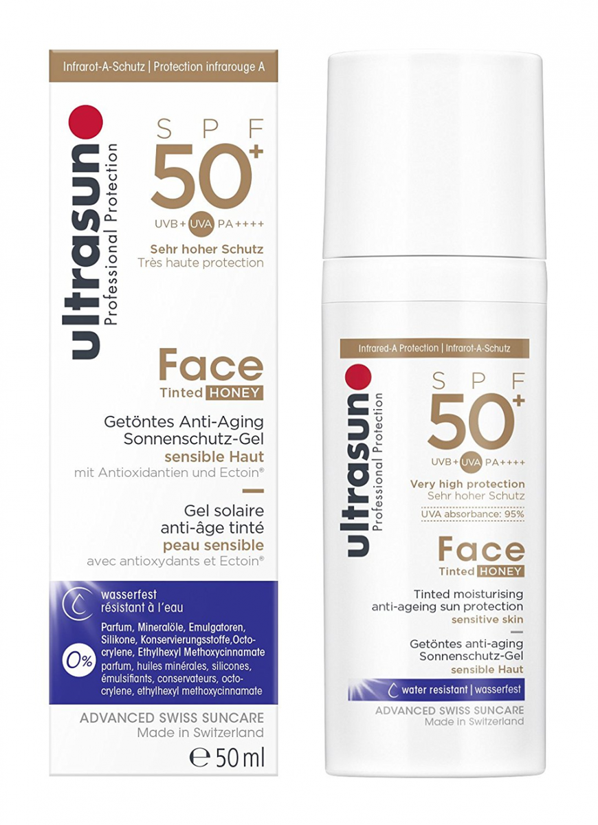 Ultrasun Creme solaire pour le visage teintee SPF50 de Ultrasun differentes teintes Honey