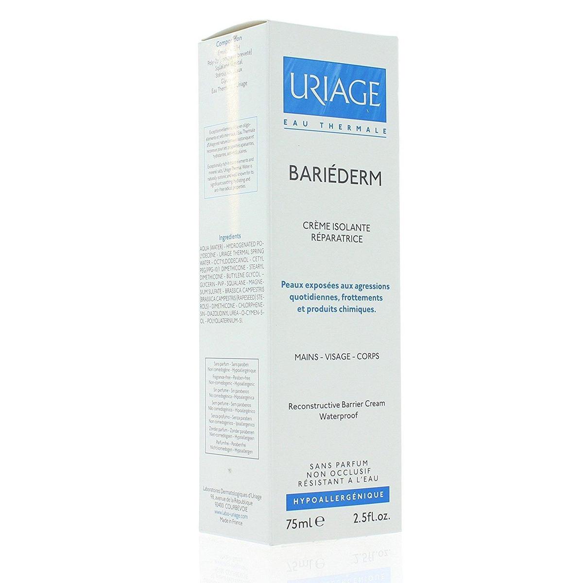 Creme Isolante Et Reparatrice Uriage Bariederm 75 Ml Hypoallergenique Pour Peaux Sensibles