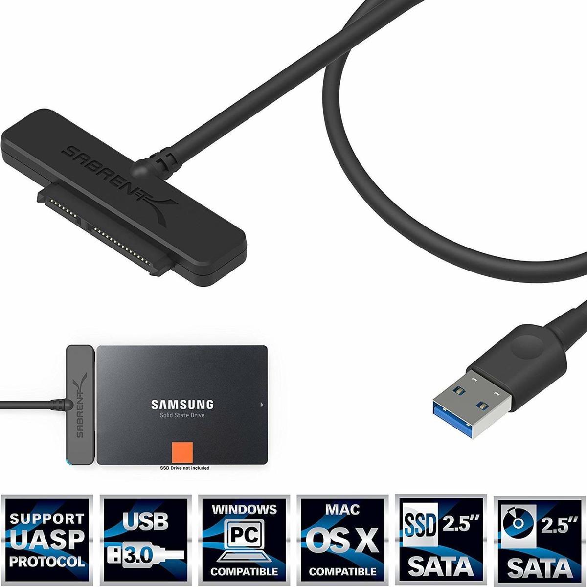 Controleur De Stockage Externe Sabrent Ec Sshd 25 Sata 3gbs Noir