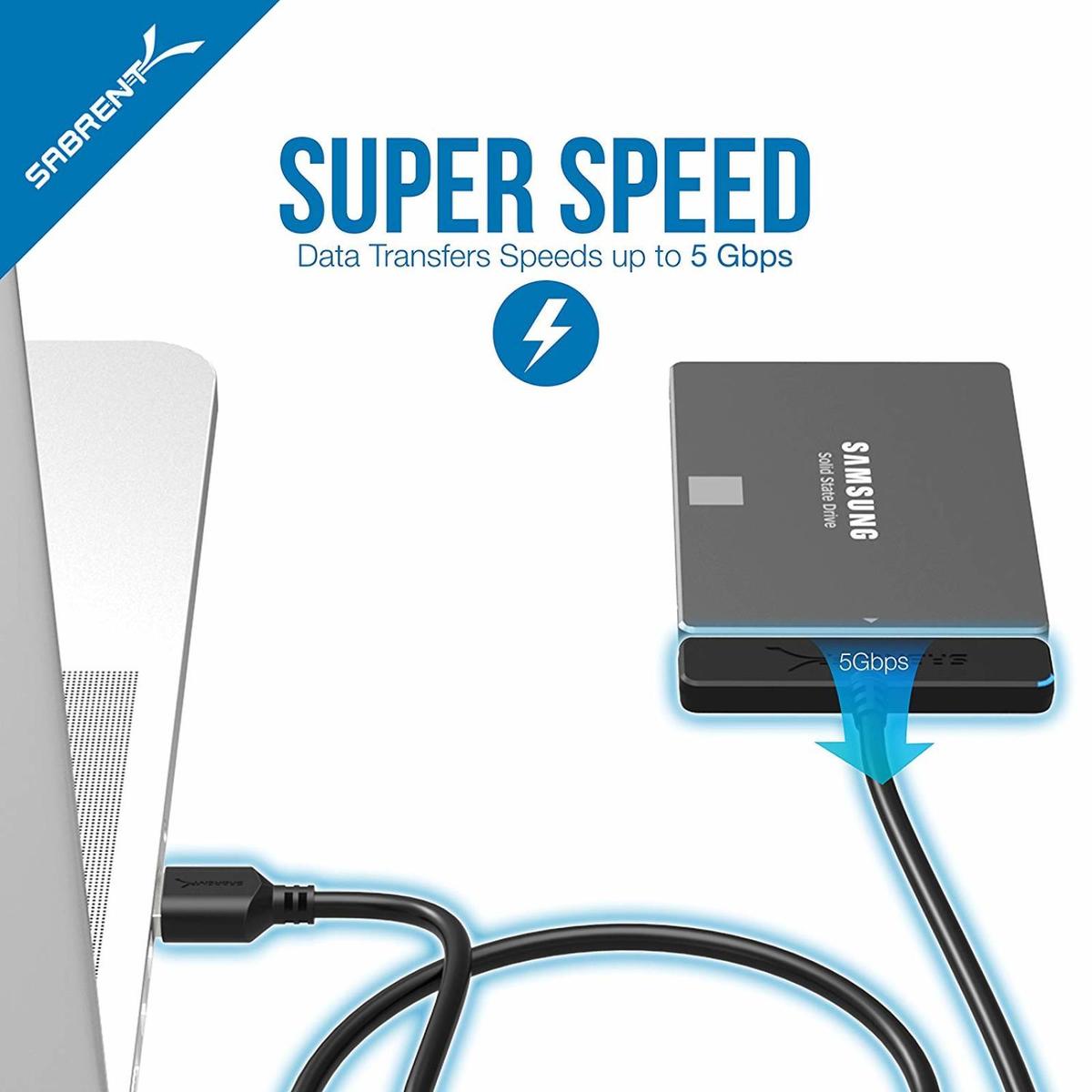 Controleur De Stockage Externe Sabrent Ec Sshd 25 Sata 3gbs Noir