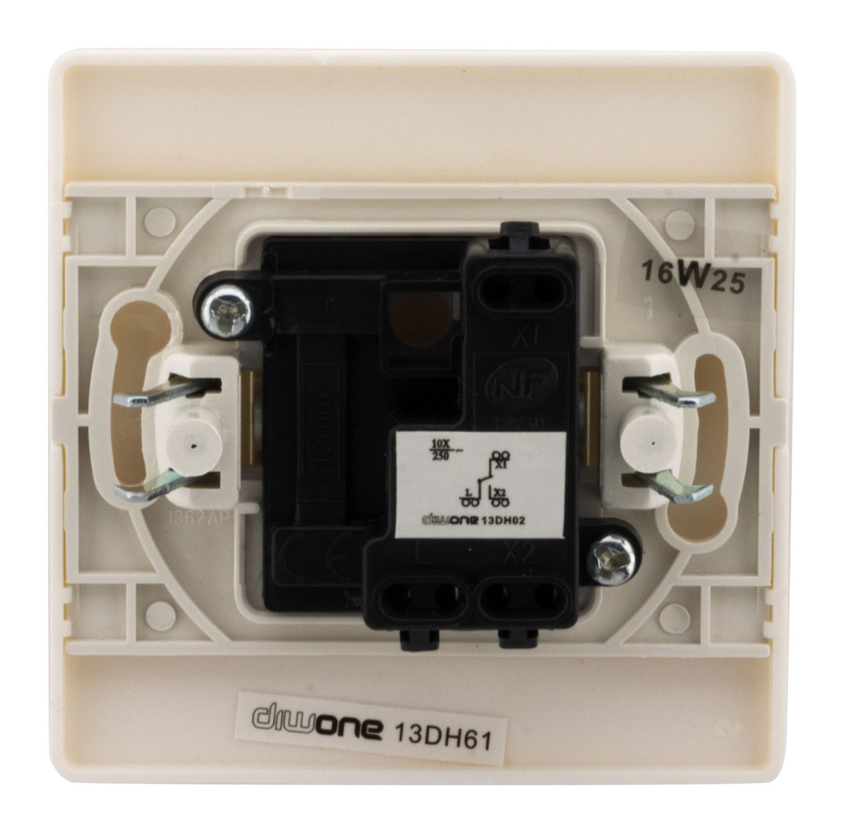 Interrupteur Va & Vient Borne Auto Vis+griffes Diwone Blanc