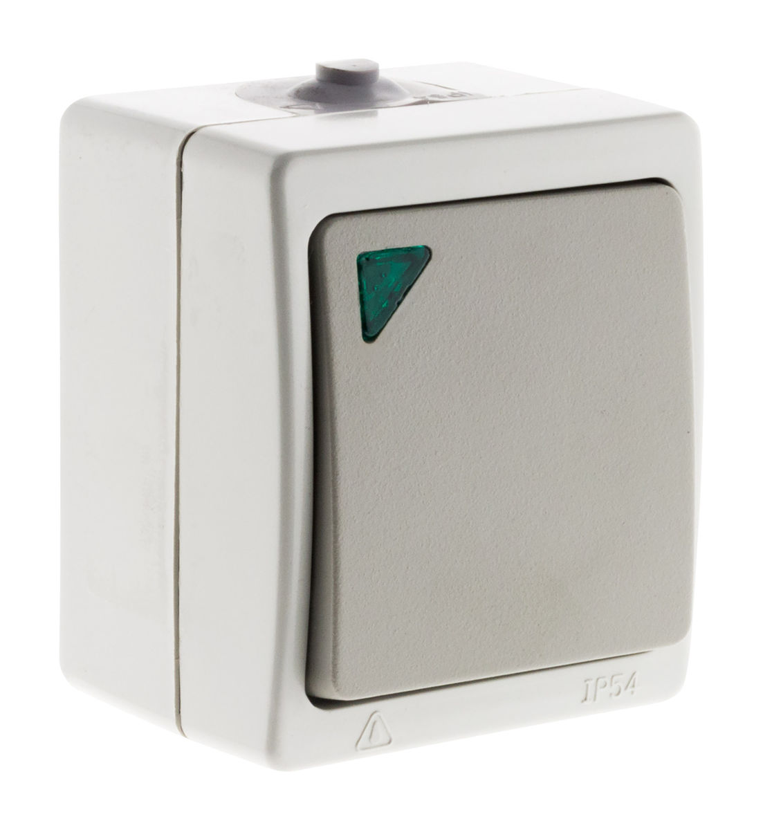 Va-et-vient Simple A Voyant Gris Clair Ip54 - Akya