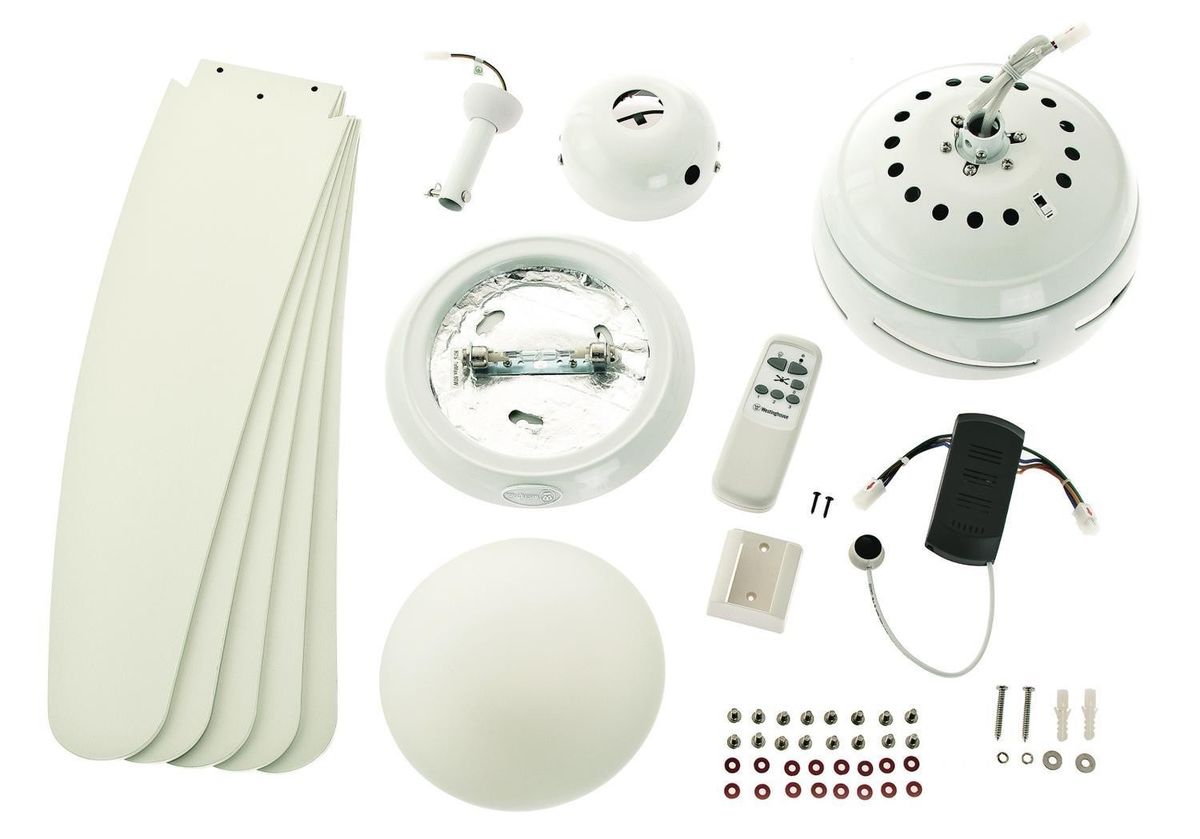 Ventilateur De Plafond Westinghouse Bendan 5 Pales A 132 Cm Blanc