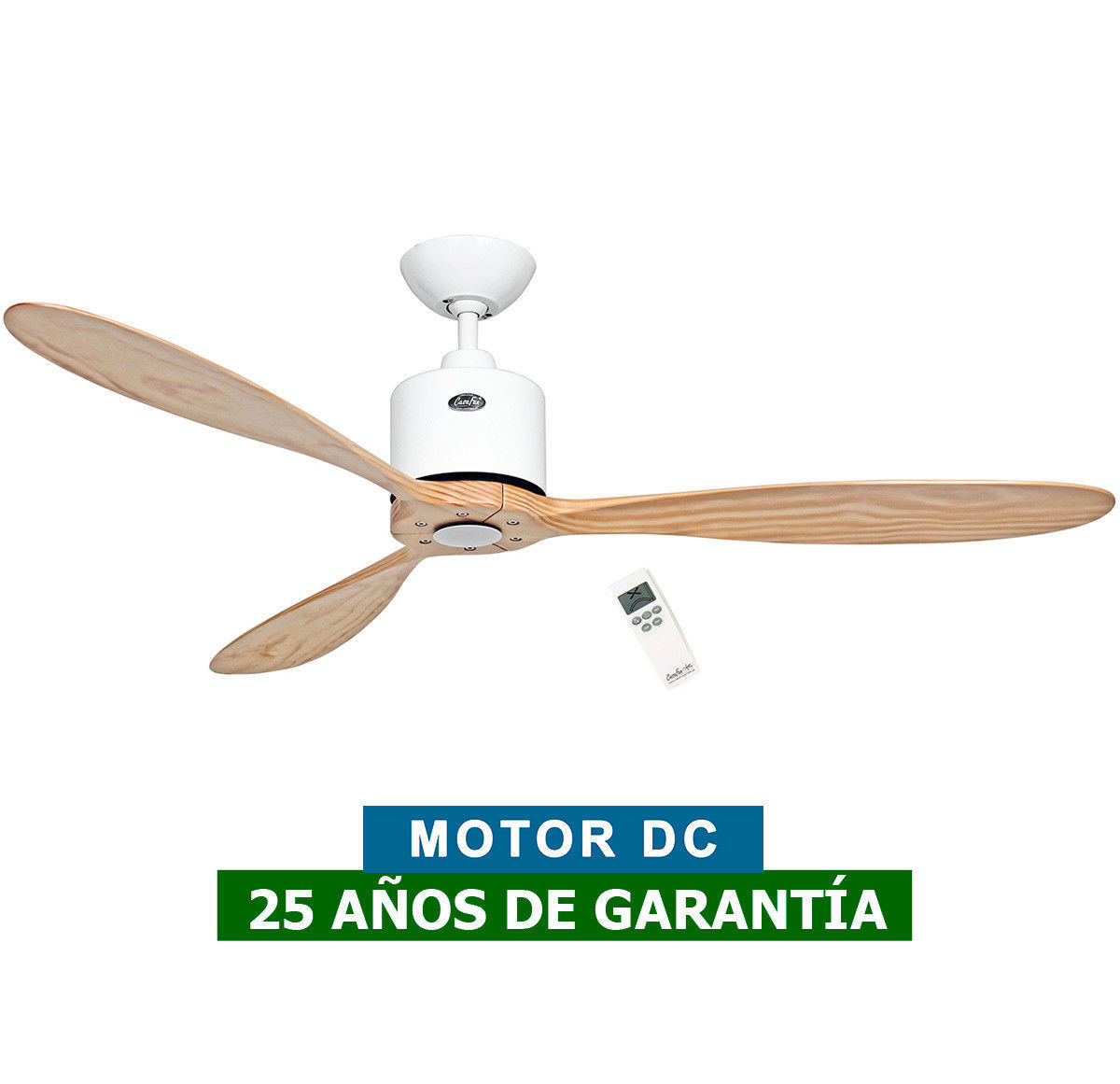 Ventilateur De Plafond - Casafan - Aeroplan Eco - Bois Massif Millenaire - 6 Vitesses - Led Blanc Neutre