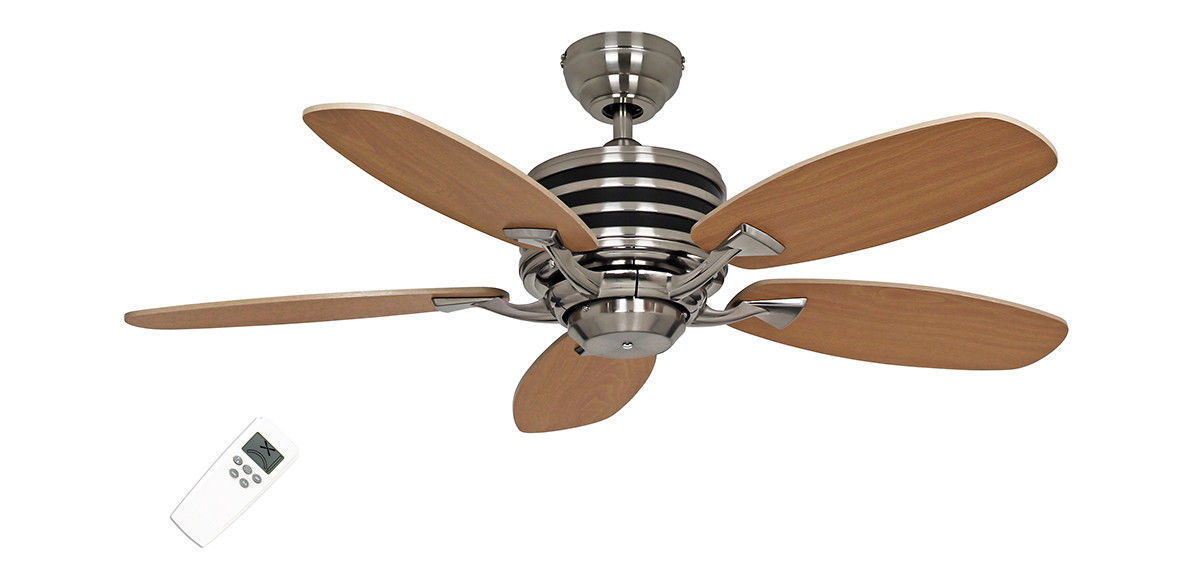 Ventilateur De Plafond Moderne Eco Gamma, 103 Cm Hetre- Erable Telecommande Ultra Economique