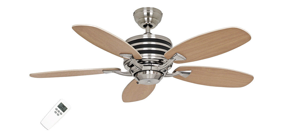 Ventilateur De Plafond Moderne Eco Gamma, 103 Cm Hetre- Erable Telecommande Ultra Economique