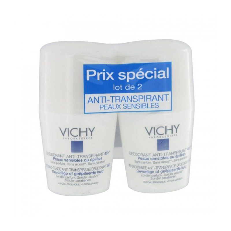 Vichy Deodorant Peaux Sensibles Bille 2x50Ml