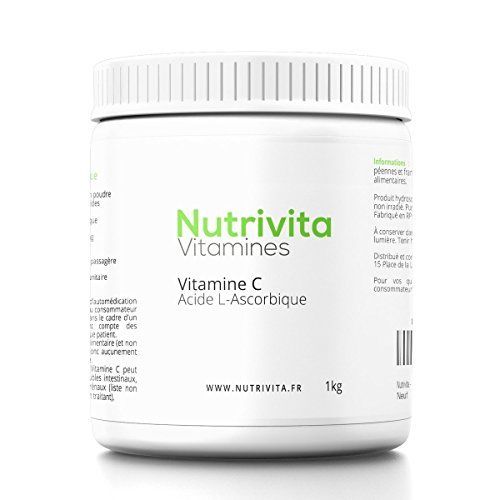 Vitamine C en poudre - Acide L(+)Ascorbique - Pot 1kg - Nutrivita