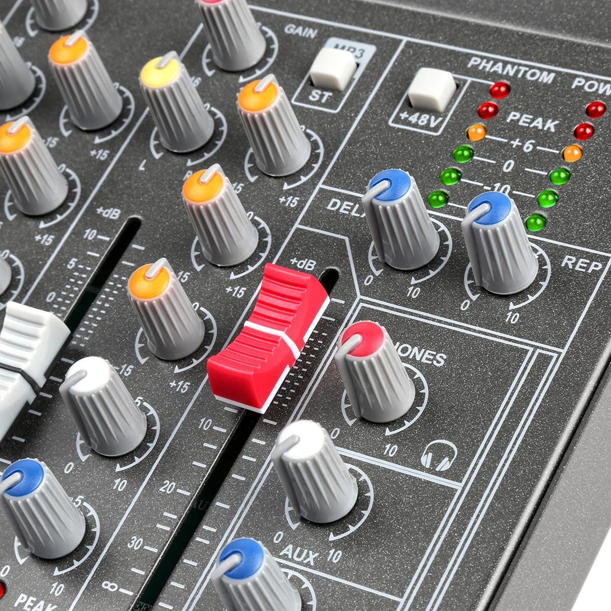 Table De Mixage - Vonyx - Vmm-f701 - 7 Canaux - Port Usb - 5 Entrees Micro/ligne Mono