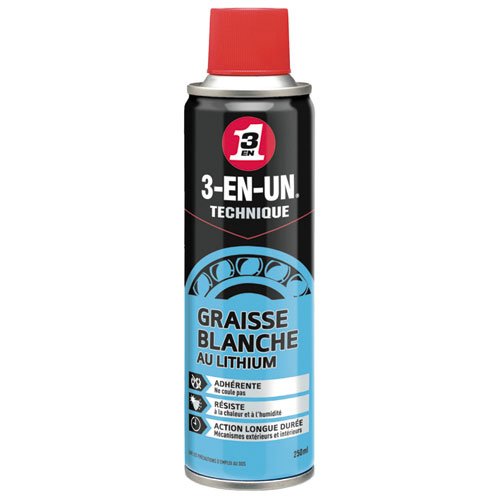 Graisse blanche au lithium 3 en 1 - Aerosol 250 ml