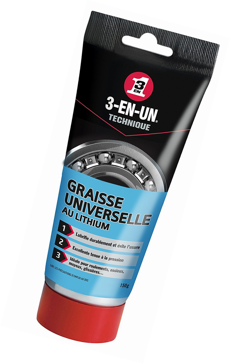 3 En Un Technique Graisse Universelle Au Lithium En Tube 150g