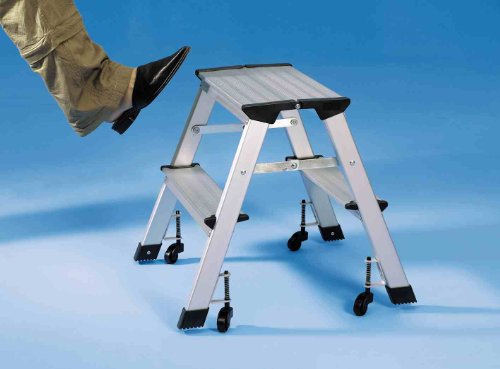 215 1 Escabeau aluminium capacite 150 kg 2x 2 marches