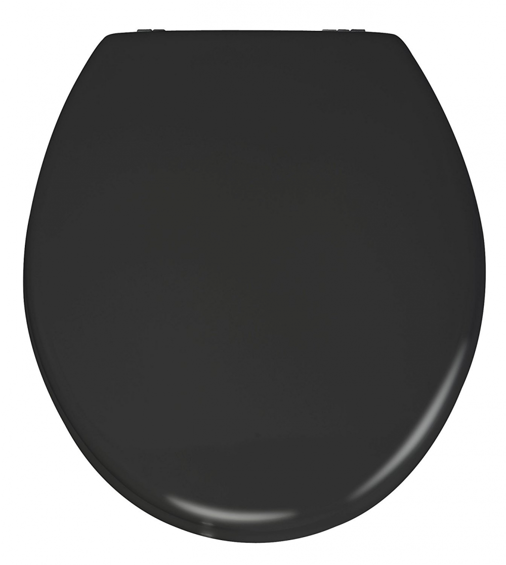 Wenko Abattant Wc Noir Prima Abattant Wc Avec Fixation Inox Mdf 37 X 41 Cm Noir Mat