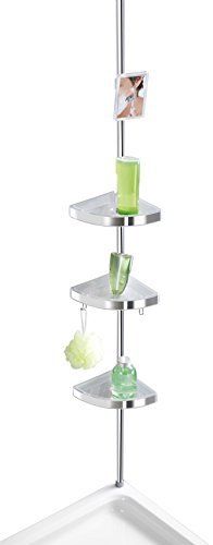 Étagere Dangle De Douche Telescopique - Wenko - Premium - 3 Paniers - Aluminium & Plastique - Fixation Sans Percage