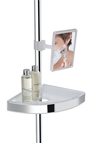 Étagere Dangle De Douche Telescopique - Wenko - Premium - 3 Paniers - Aluminium & Plastique - Fixation Sans Percage