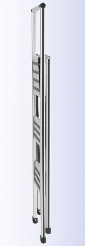 Wenko Escabeau 3 Marches Escabeau Pliable Aluminium Design Marches Antiderapantes Aluminium 44 X 127 X 55 Cm Argent