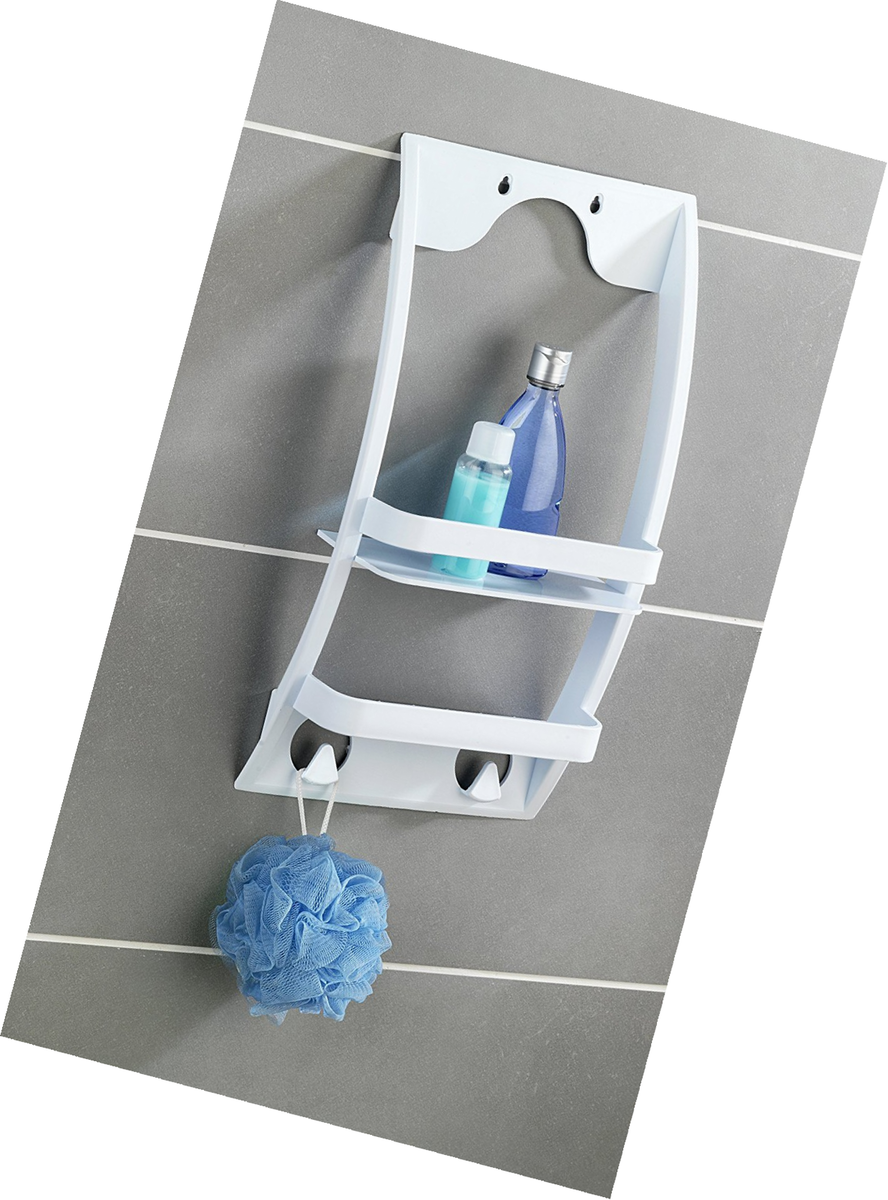 Wenko Etagere De Douche A Suspendre, Panier De Douche A Suspendre, Plastique, 26x54,5x11,5 Cm, Blanc