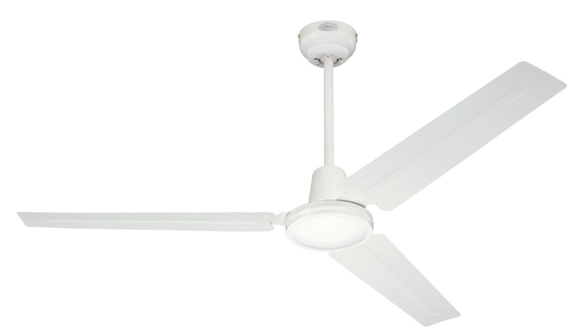 Westinghouse Lighting 7226840 Ventilateur Pour Plafond Industrial Avec Interrupteur Mural Et Mode Éte/hiver Blanc 142 Cm