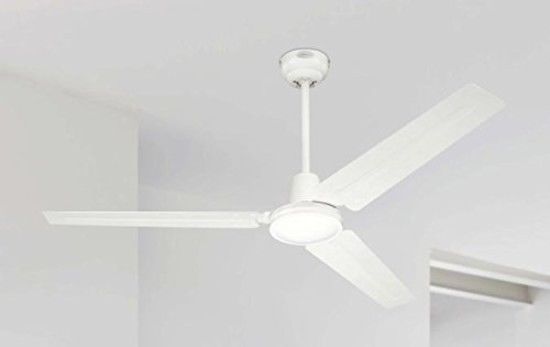 Westinghouse Lighting 7226840 Ventilateur Pour Plafond Industrial Avec Interrupteur Mural Et Mode Éte/hiver Blanc 142 Cm