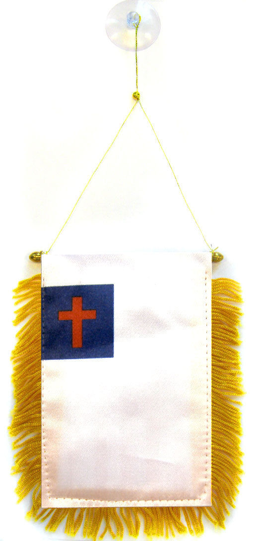 CHRISTIAN RELIGION mini banner 6'' x 4'' - CHRISTIANITY PENNANT 15 x 10 cm - min