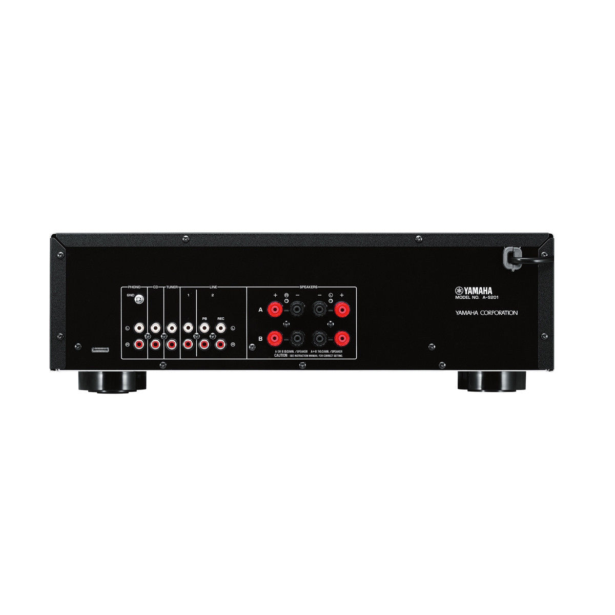 Yamaha Ampli Stereo A-s201 Bl - 2 X 100 W -  5 Entrees Dont 1 Entree Phono - Mode Pure Direct - Compatibles Fiches Bananes - Enceint