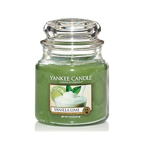Yankee Candle Bougie En Pot Vanillecitron Vert Vert Taille M