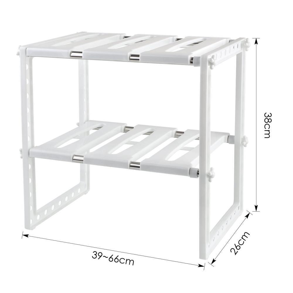 Neuf Etagere De Rangement Sous Evier Rack De Stockage Extensible Organisateur