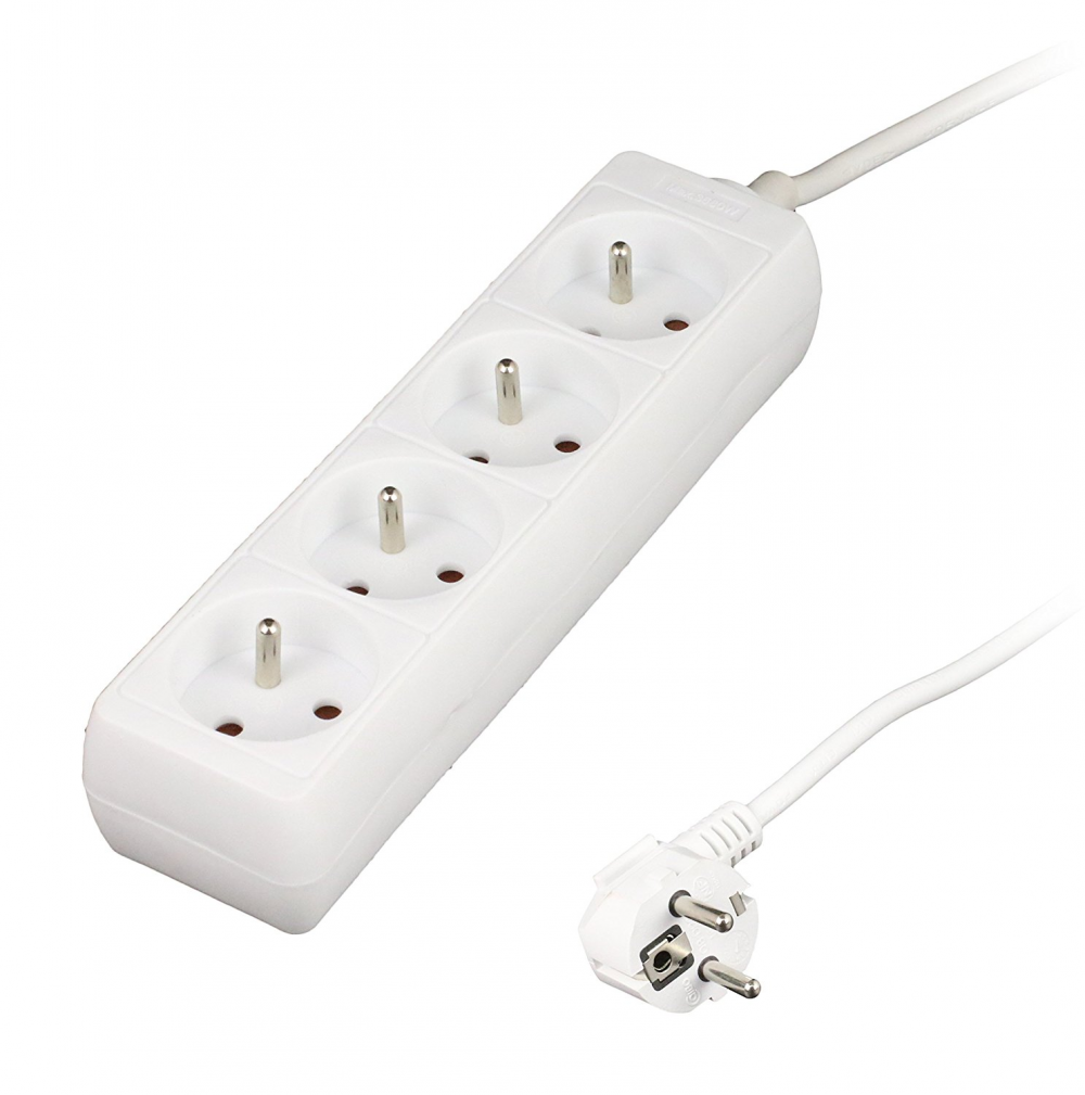 Bloc 4 Prises 16A 2P+T Blanc 